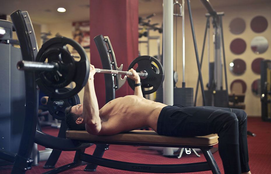Strength floor with bench press